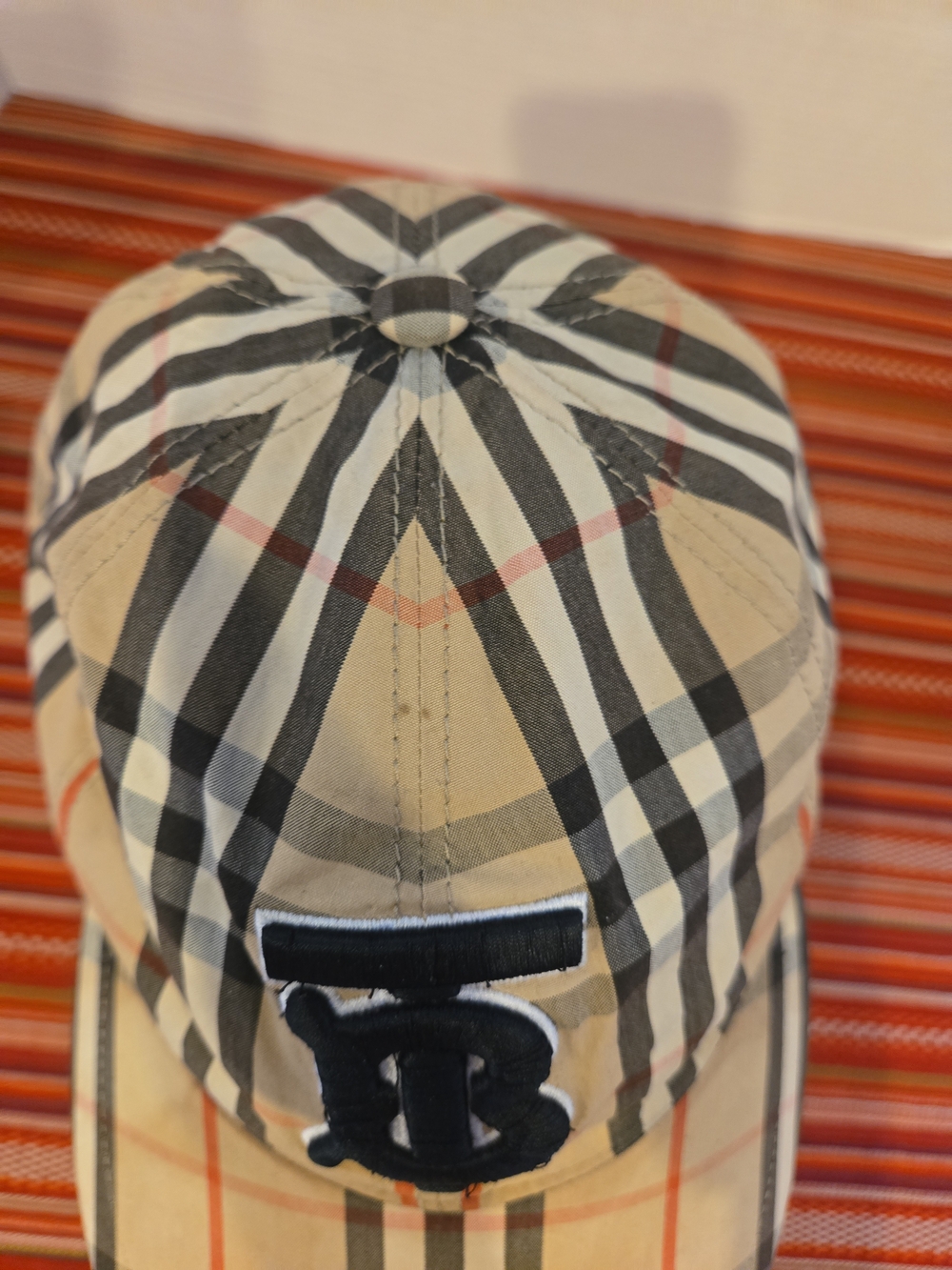 Burberry Beige Nova Check TB Monogram Archive Baseball Cap - Picture 8 of 16